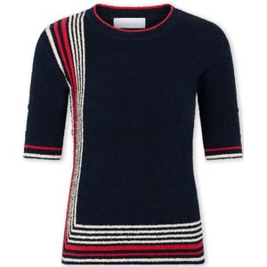 Rabanne, Dames, Truien, Blauw, Maat: S Jersey,