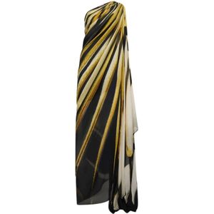 Roberto Cavalli - Kaftan - Veelkleurig - Gouden Print - One-shoulder