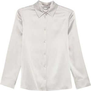 Max Mara, Dames, Blouses & Shirts, Grijs, Maat: XL Zijde,