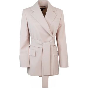 Max Mara, Dames, Jassen, Roze, Maat: 2XS Wol,