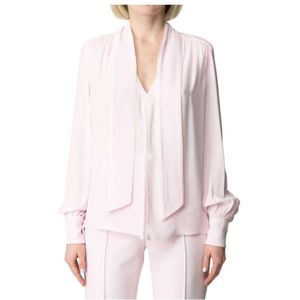 Elisabetta Franchi, Dames, Blouses & Shirts, Roze, Maat: XS Viscose,