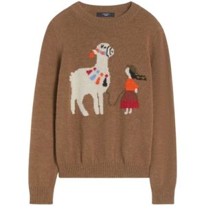 Max Mara, Dames, Truien, Bruin, Maat: XS Acryl,