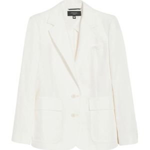 Weekend Max Mara, Dames, Jassen, Beige, Maat: L Linnen,