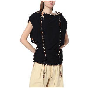 Isabel Marant, Dames, Tops, Zwart, Maat: 2XS