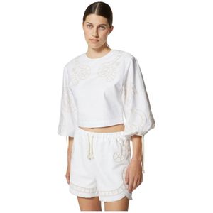 Silvian Heach, Dames, Blouses & Shirts, Wit, Maat: 2XS Katoen,