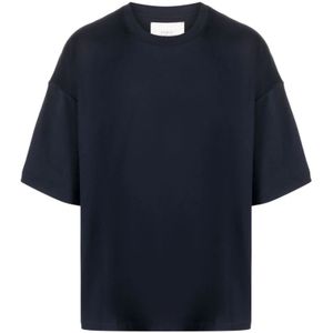 Studio Nicholson, Heren, Tops, Blauw, Maat: XS Katoen,