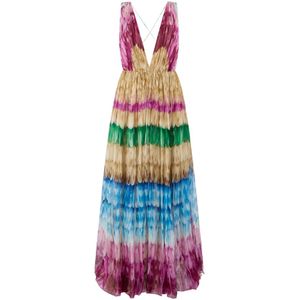 Valentino Garavani, Dames, Jurken, Veelkleurig, Maat: L Zijde,