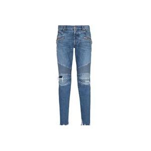 Balmain Slim-fit katoenen jeans , Blue , Heren , Maat: W30