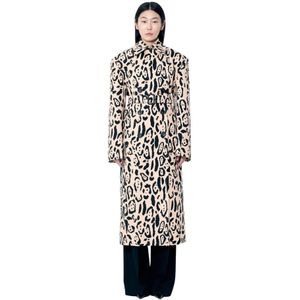 Sportmax, Dames, Mantels, Beige, Maat: 2XS Katoen,