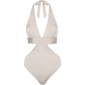 Max Mara, Dames, Badkleding, Beige, Maat: M Jersey,