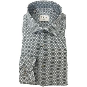 Fakts, Heren, Overhemden, Veelkleurig, Maat: L Leer,