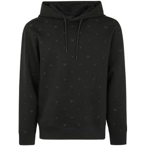 Emporio Armani, Heren, Sweatshirts & Hoodies, Zwart, Maat: L