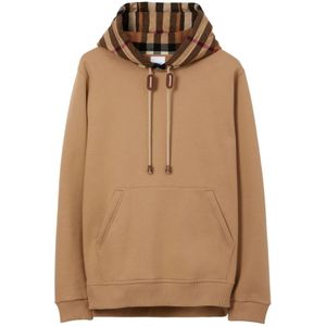 Burberry Bruine Geruite Hoodie , Brown , Heren , Maat: S