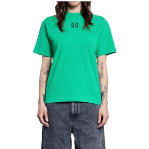 44 Label Group, Dames, Tops, Groen, Maat: L Katoen,