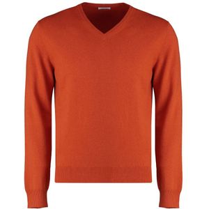 Malo, Heren, Truien, Oranje, Maat: 3XL Kasjmier,
