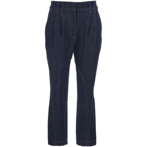Brunello Cucinelli, Dames, Jeans, Blauw, Maat: XS Katoen,