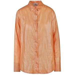 8Pm, Dames, Blouses & Shirts, Oranje, Maat: M Katoen,