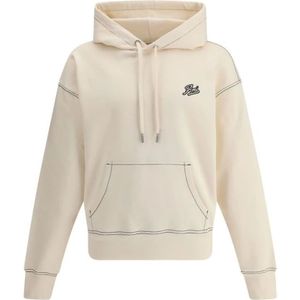 Ami Paris, Heren, Sweatshirts & Hoodies, Beige, Maat: S Katoen,