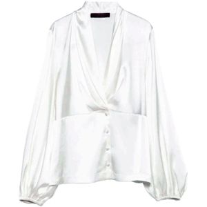 D.Exterior, Dames, Blouses & Shirts, Wit, Maat: L Poliester,