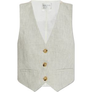 Forte Forte, Dames, Jassen, Grijs, Maat: XS Linnen,