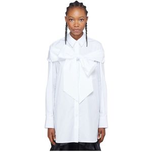 Simone Rocha, Dames, Blouses & Shirts, Wit, Maat: XS Katoen,