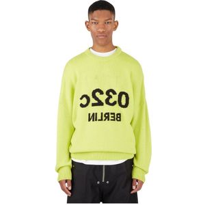 032c, Heren, Truien, Geel, Maat: M Wol,