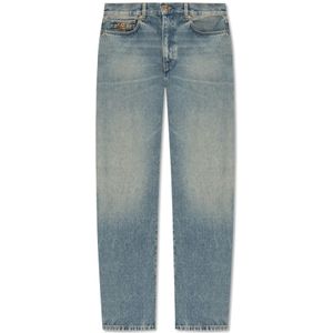 Versace, Heren, Jeans, Blauw, Maat: W32 Katoen,