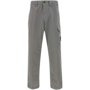 Stone Island, Heren, Broeken, Grijs, Maat: W33 Katoen,
