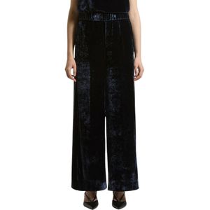 Peserico, Dames, Broeken, Blauw, Maat: M