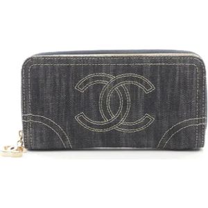 Chanel Vintage, Dames, Pre-owned, Blauw, Maat: ONE Size Denim,