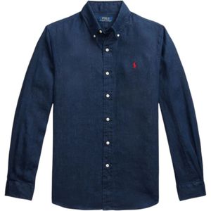 Ralph Lauren, Heren, Overhemden, Blauw, Maat: L Linnen,
