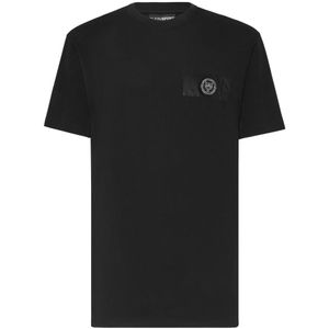 Plein Sport, Heren, Tops, Zwart, Maat: XS Katoen,