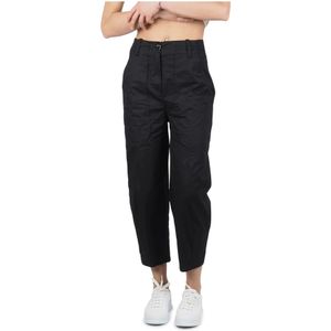 Alessia Santi, Dames, Broeken, Zwart, Maat: 2XS Katoen,