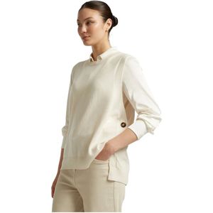 Elena Mirò, Dames, Truien, Wit, Maat: XL Wol,