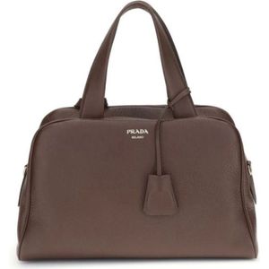 Prada, Dames, Tassen, Bruin, Maat: ONE Size Leer,