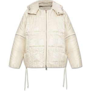 Moncler, Dames, Jassen, Beige, Maat: 2XS Polyamide,