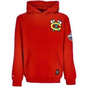 Mitchell & Ness, Heren, Sweatshirts & Hoodies, Rood, Maat: XL Katoen,
