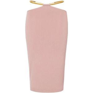 Elisabetta Franchi, Dames, Rokken, Roze, Maat: S Viscose,