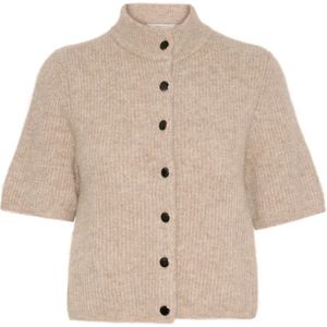 Gestuz - AlphaGZ - Gebreid Vest - Donkerbeige