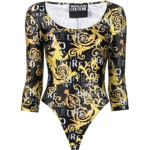 Versace Jeans Couture, Dames, Tops, Veelkleurig, Maat: 2XS Katoen,