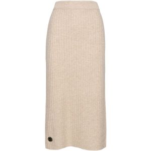 Hést, Dames, Rokken, Beige, Maat: S Leer,