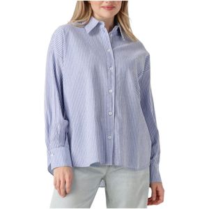 Drykorn, Dames, Blouses & Shirts, Blauw, Maat: S