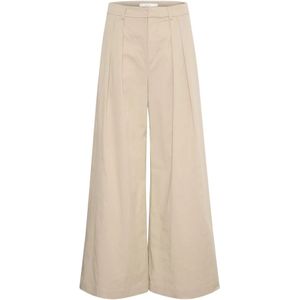 Gestuz, Dames, Broeken, Beige, Maat: S