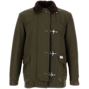 Fay, Heren, Jassen, Groen, Maat: XS Katoen,