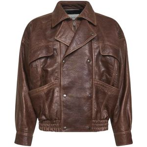 Saint Laurent - Leren Jas - Bruin - Heren