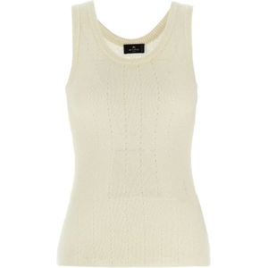 Etro, Dames, Tops, Beige, Maat: M Zijde,