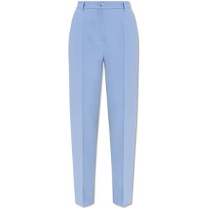 Dolce & Gabbana, Dames, Broeken, Blauw, Maat: 2XS Wol,