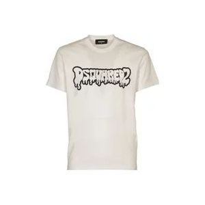 Dsquared2 Stijlvolle T-shirts voor Mannen en Vrouwen , White , Heren , Maat: XL