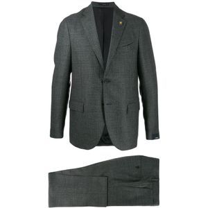 Lardini, Heren, Pakken, Grijs, Maat: L Tweed,