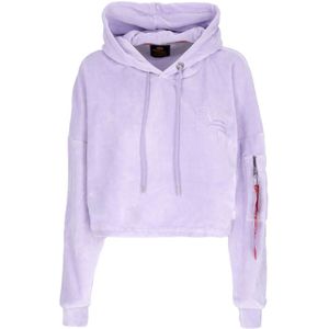 Alpha Industries, Dames, Sweatshirts & Hoodies, Paars, Maat: XS Poliester,